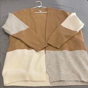 Baltic Born Colorblock Cardigan - Cream, Tan, Gray